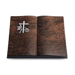 Grabbuch Livre/Englisch-Teak Kreuz 1 (Alu)