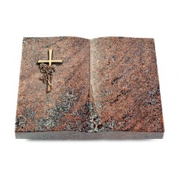 Grabbuch Livre/Paradiso Kreuz/Rose (Bronze)