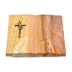 Grabbuch Livre/Rainbow Kreuz/Ähren (Bronze)