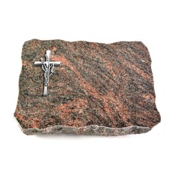 Grabplatte Himalaya Pure Kreuz/Ähren (Alu)