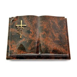 Grabbuch Livre Auris/Aruba Kreuz/Rosen (Bronze)