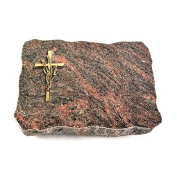 Grabplatte Himalaya Pure Kreuz/Ähren (Bronze)