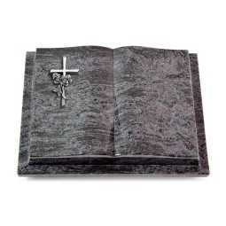 Grabbuch Livre Podest/Orion Kreuz/Rose (Alu)