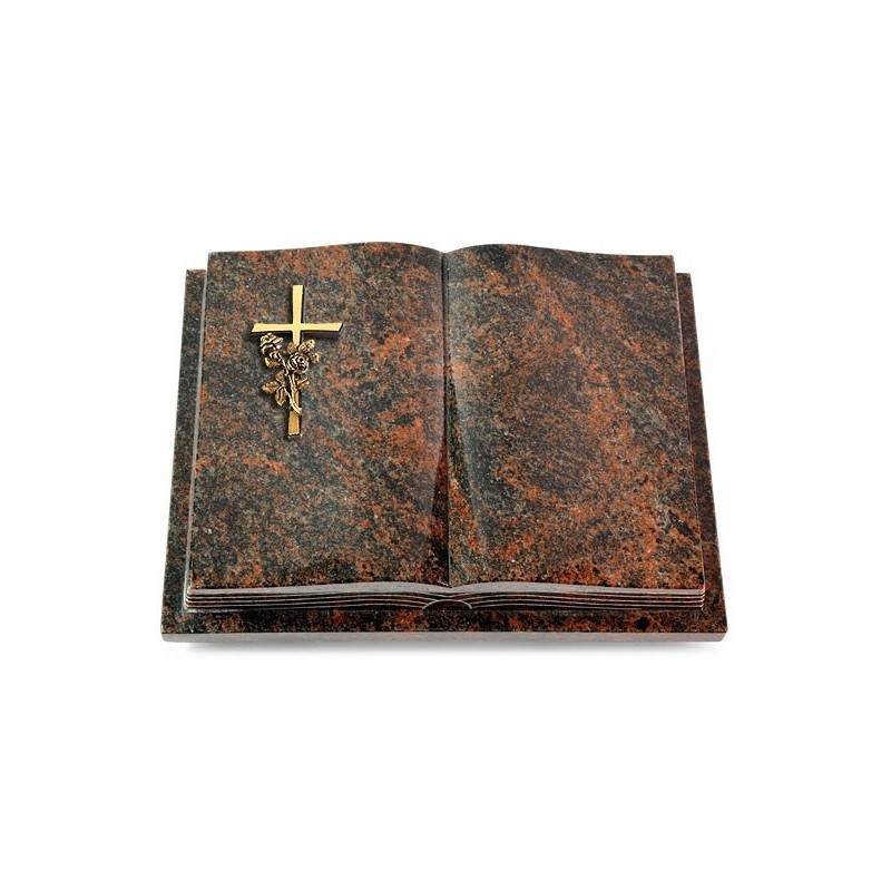 Grabbuch Livre Podest Folia/Aruba Kreuz/Rose (Bronze)