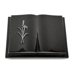 Grabbuch Livre Podest Folia/Indisch Black Lilienzweig (Alu)