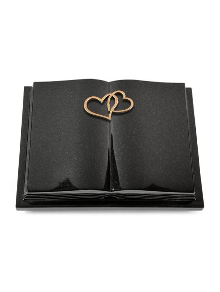 Grabbuch Livre Podest Folia/Indisch Black Herzen (Bronze)