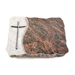 Grabplatte Himalaya Wave Kreuz 2 (Alu)