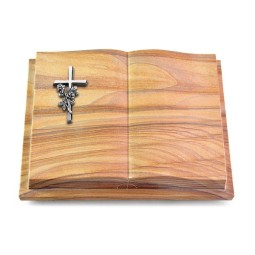 Grabbuch Livre Podest Folia/Rainbow Kreuz/Rose (Alu)