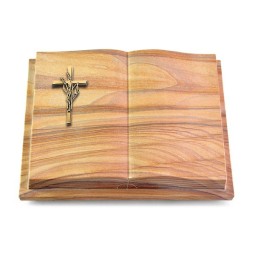 Grabbuch Livre Podest Folia/Rainbow Kreuz/Ähren (Bronze)