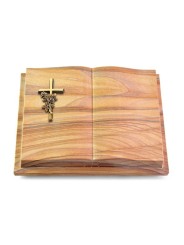 Grabbuch Livre Podest Folia/Rainbow Kreuz/Rose (Bronze)