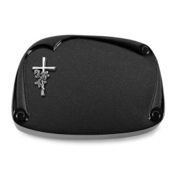 Grabbuch Papyros/Indisch Black Kreuz/Rose (Alu)