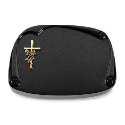 Grabbuch Papyros/Indisch Black Kreuz/Rose (Bronze)