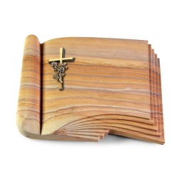 Grabbuch Prestige/Rainbow Kreuz/Rose (Bronze)