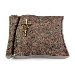 Grabbuch Voltaire/Paradiso Kreuz/Rose (Bronze)