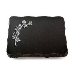 Grabplatte Indisch Black Pure Efeu (Alu)