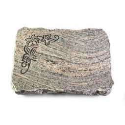 Grabplatte Juparana/Pure Blume 1