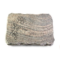 Grabplatte Juparana/Pure Blume 3