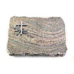 Grabplatte Juparana/Pure Kreuz 1 (Alu)