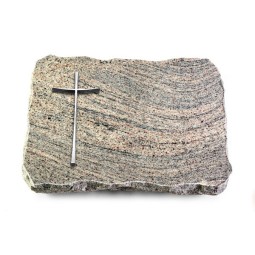 Grabplatte Juparana/Pure Kreuz 2 (Alu)