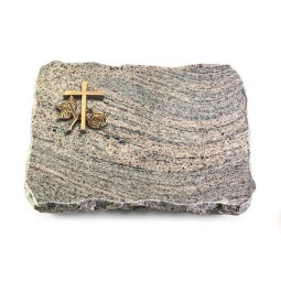 Grabplatte Juparana/Pure Kreuz 1 (Bronze)