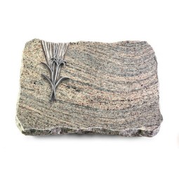 Grabplatte Juparana/Delta Lilienzweig (Alu)