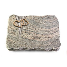 Grabplatte Juparana/Delta Herzen (Bronze)