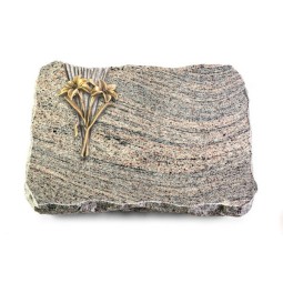 Grabplatte Juparana/Delta Lilie (Bronze)