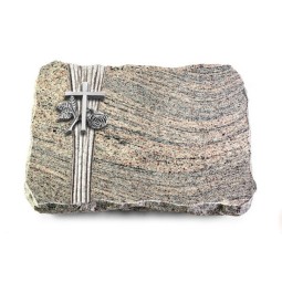 Grabplatte Juparana/Strikt Kreuz 1 (Alu)