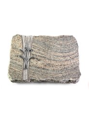 Grabplatte Juparana/Strikt Lilienzweig (Alu)
