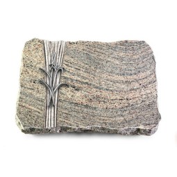 Grabplatte Juparana/Strikt Lilienzweig (Alu)