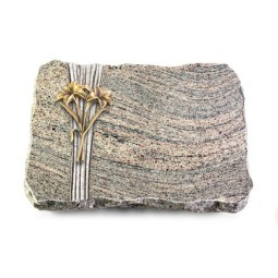 Grabplatte Juparana/Strikt Lilie (Bronze)