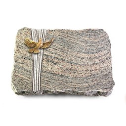 Grabplatte Juparana/Strikt Taube (Bronze)