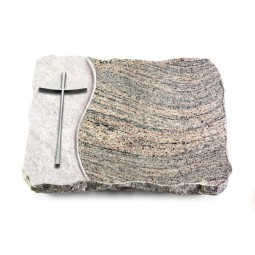 Grabplatte Juparana/Wave Kreuz 2 (Alu)