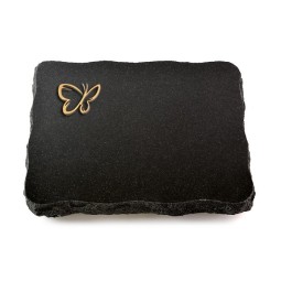 Grabplatte Indisch Black Pure Papillon (Bronze)