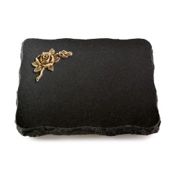 Grabplatte Indisch Black Pure Rose 1 (Bronze)