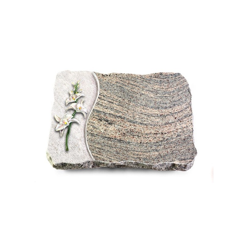 Grabplatte Juparana/Wave Orchidee (Color)