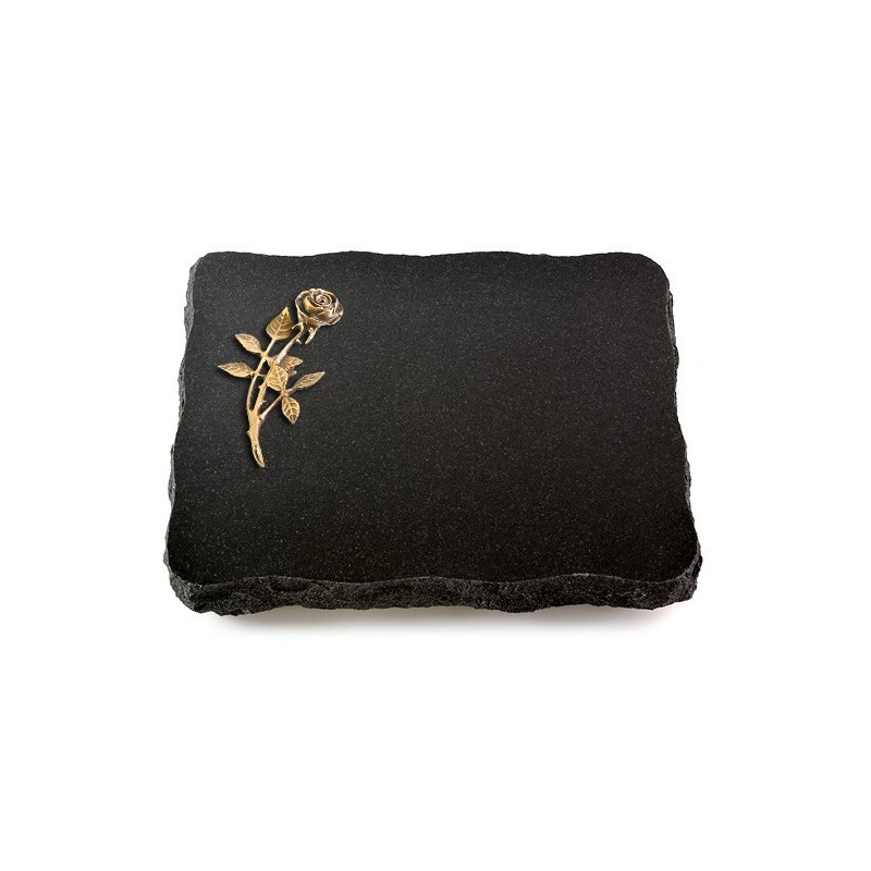 Grabplatte Indisch Black Pure Rose 6 (Bronze)