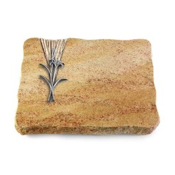 Grabplatte Kashmir/Delta Lilienzweig (Alu)