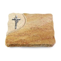 Grabplatte Kashmir/Folio Kreuz/Ähren (Alu)