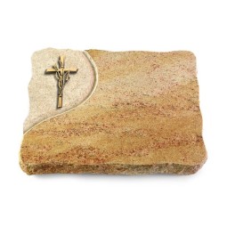 Grabplatte Kashmir/Folio Kreuz/Ähren (Bronze)