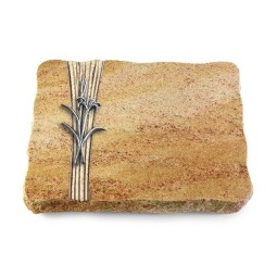 Grabplatte Kashmir/Strikt Lilienzweig (Alu)