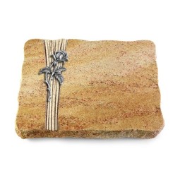 Grabplatte Kashmir/Strikt Rose 2 (Alu)