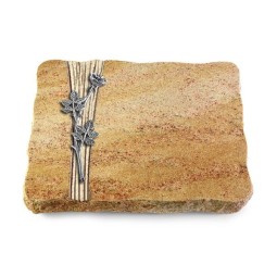 Grabplatte Kashmir/Strikt Rose 9 (Alu)