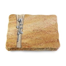 Grabplatte Kashmir/Strikt Rose 12 (Alu)