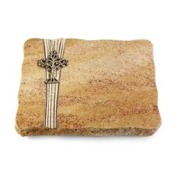 Grabplatte Kashmir/Strikt Baum 2 (Bronze)