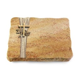 Grabplatte Kashmir/Strikt Kreuz 1 (Bronze)
