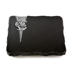 Grabplatte Indisch Black Delta Baum 1 (Alu)