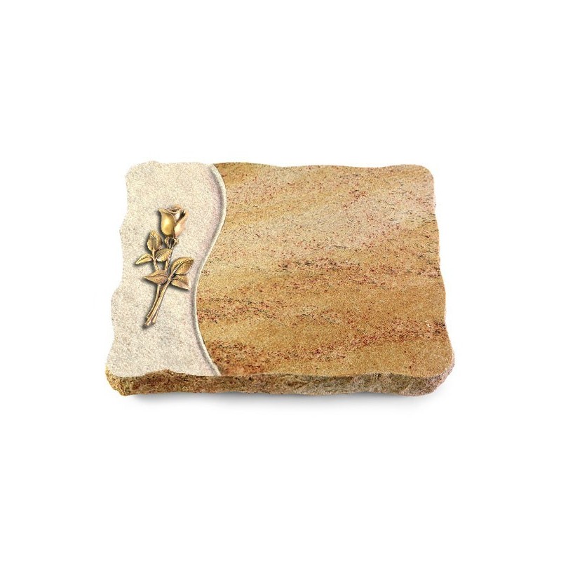 Grabplatte Kashmir/Wave Rose 8 (Bronze)