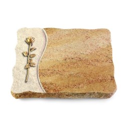 Grabplatte Kashmir/Wave Rose 12 (Bronze)