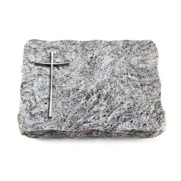 Grabplatte Marina Blue/Pure Kreuz 2 (Alu)